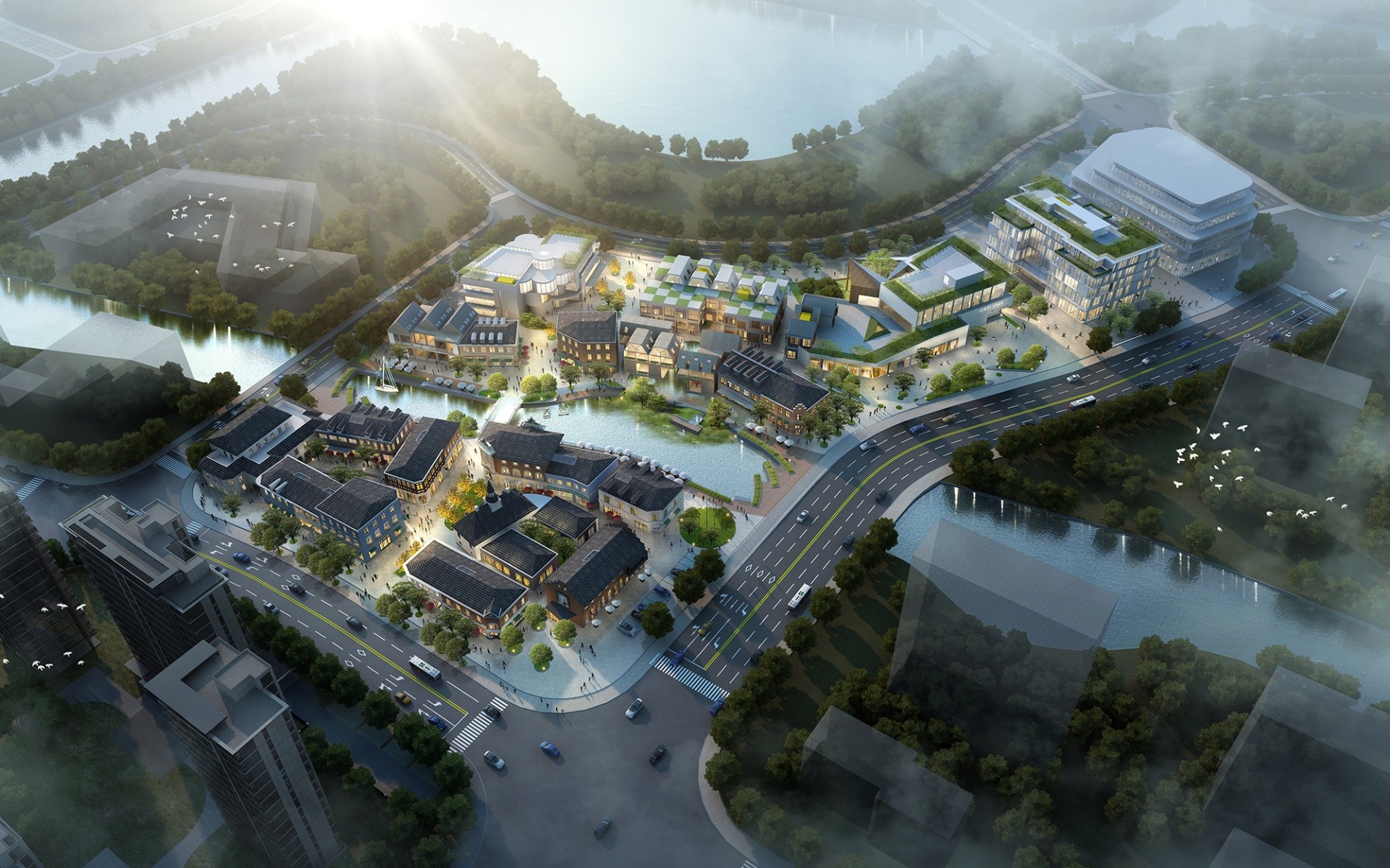 丹麥小鎮(zhèn)商業(yè)街區(qū)