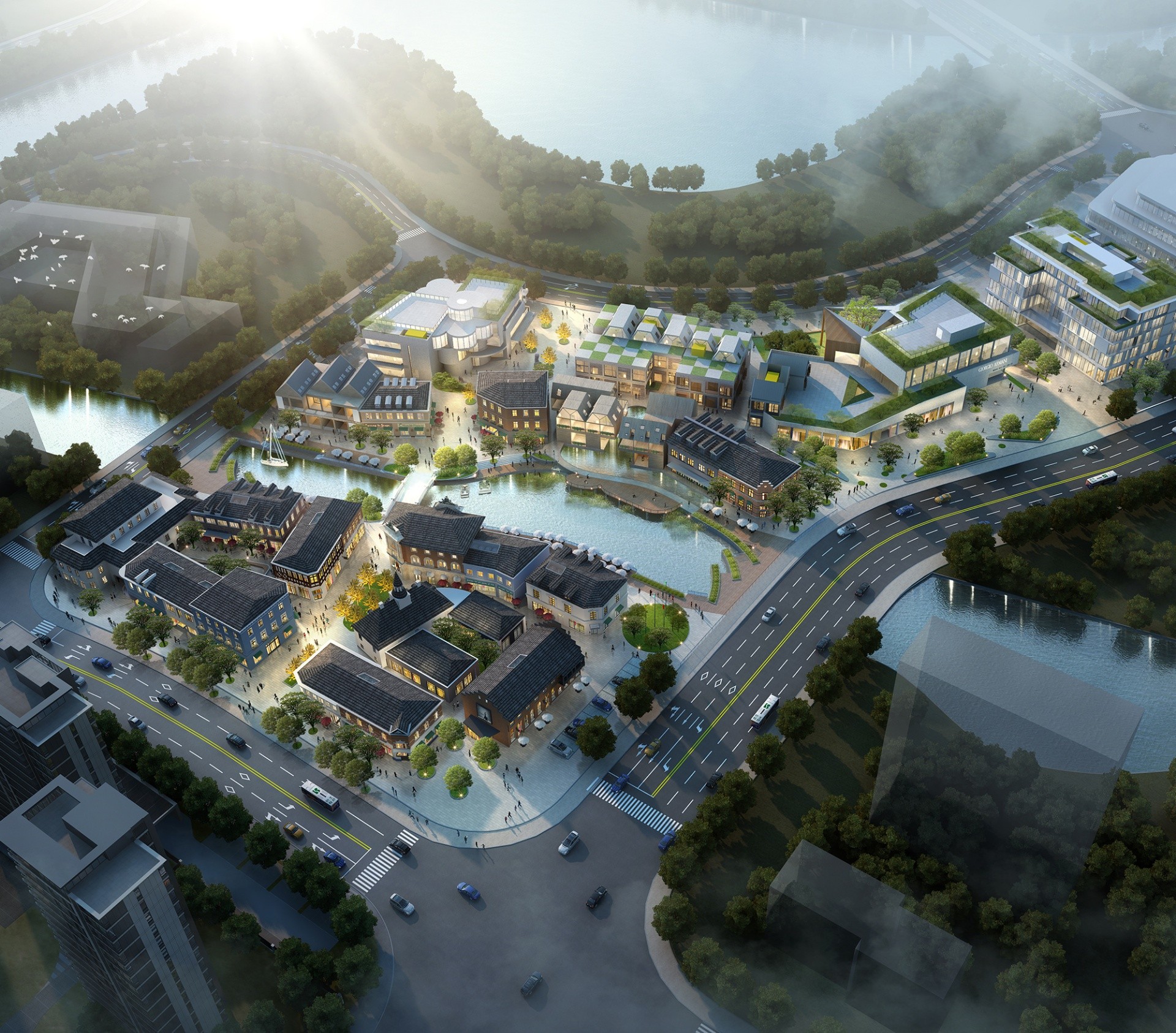 丹麥小鎮(zhèn)商業(yè)街區(qū)