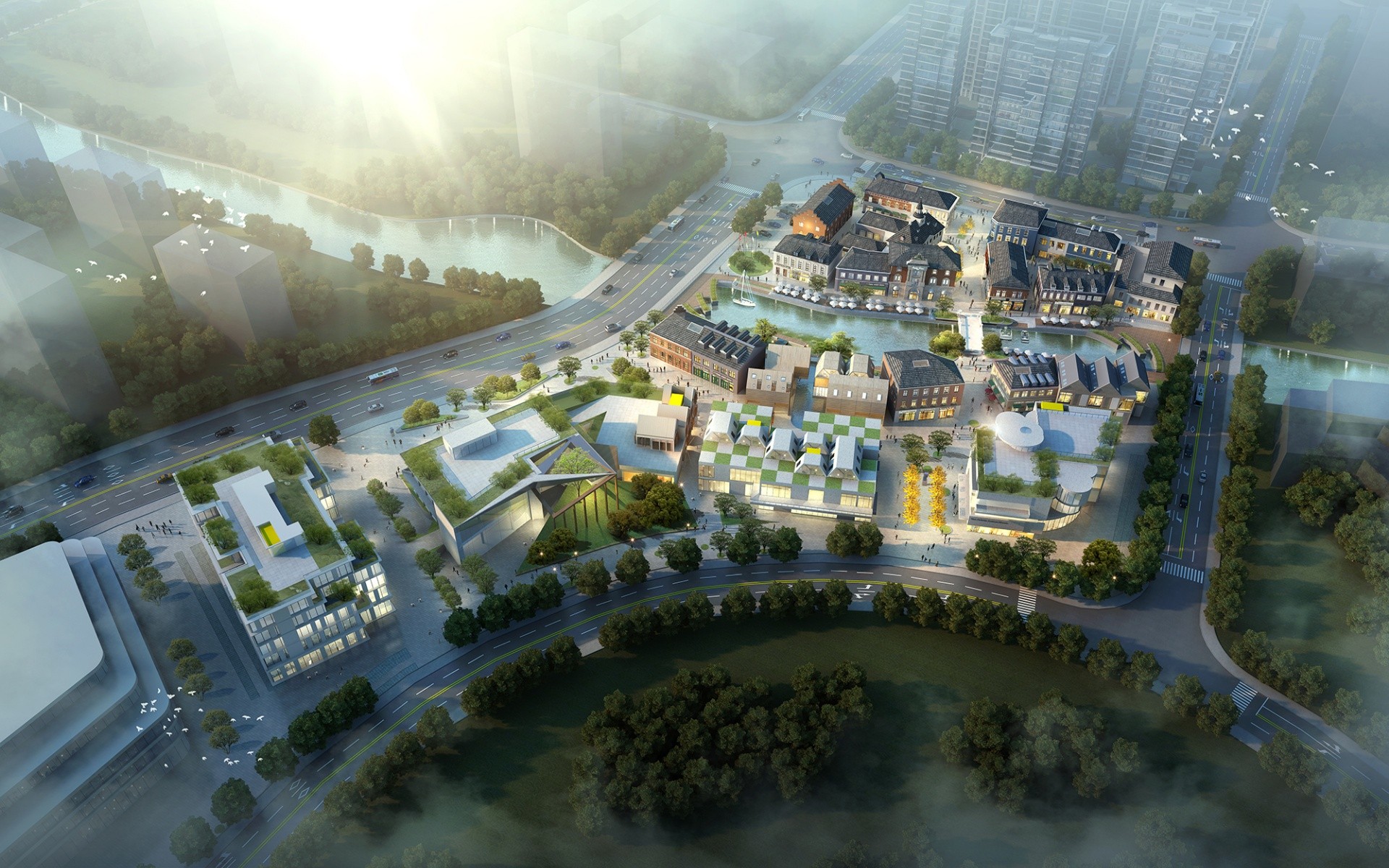 丹麥小鎮(zhèn)商業(yè)街區(qū)